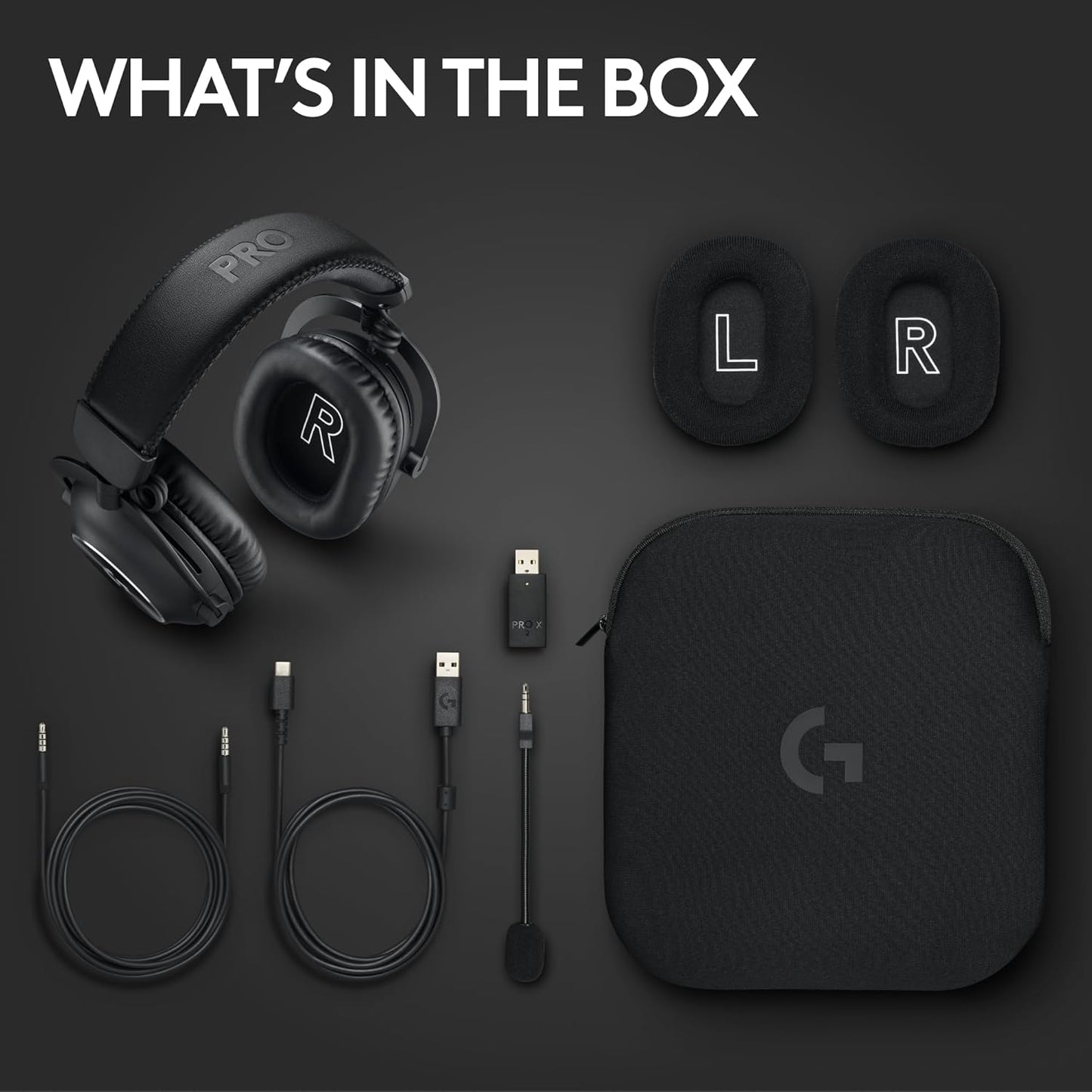 Logitech G PRO X 2 Lightspeed Wireless Gaming Headset: Detachable Boom Mic, 50mm Graphene Drivers, DTS:X Headphone 2.0—7.1 Surround, Bluetooth/USB/3.5mm Aux, for PC - Black