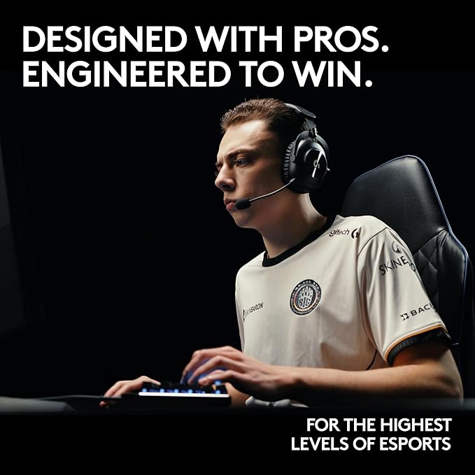 Logitech G PRO X 2 Lightspeed Wireless Gaming Headset: Detachable Boom Mic, 50mm Graphene Drivers, DTS:X Headphone 2.0—7.1 Surround, Bluetooth/USB/3.5mm Aux, for PC - Black